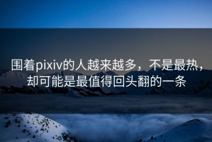 围着pixiv的人越来越多，不是最热，却可能是最值得回头翻的一条
