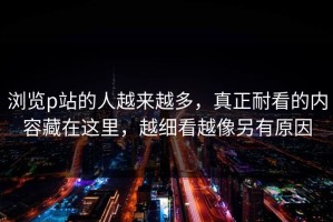 浏览p站的人越来越多，真正耐看的内容藏在这里，越细看越像另有原因