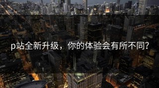 p站全新升级，你的体验会有所不同？