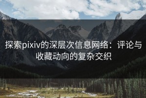 探索pixiv的深层次信息网络：评论与收藏动向的复杂交织